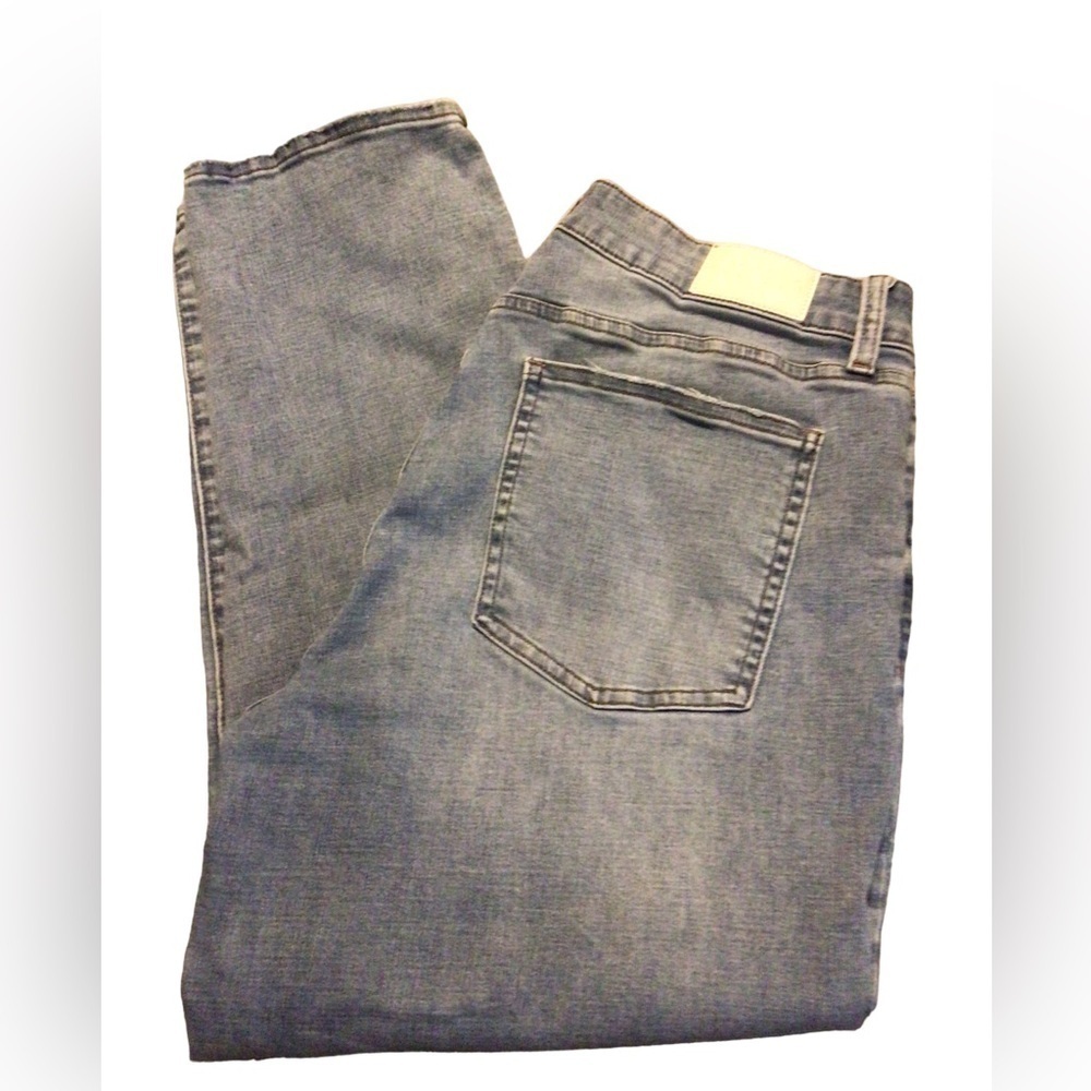 Pistola Jeans Size 32 Blue Distressed Hi Rise  Cropped 5 Pocket Design